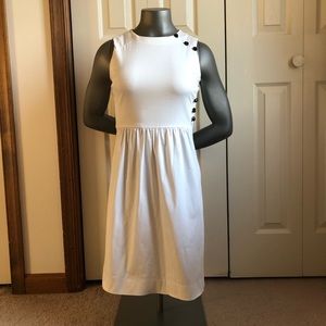 Banana Republic White Sleeveless Cotton Sun Dress